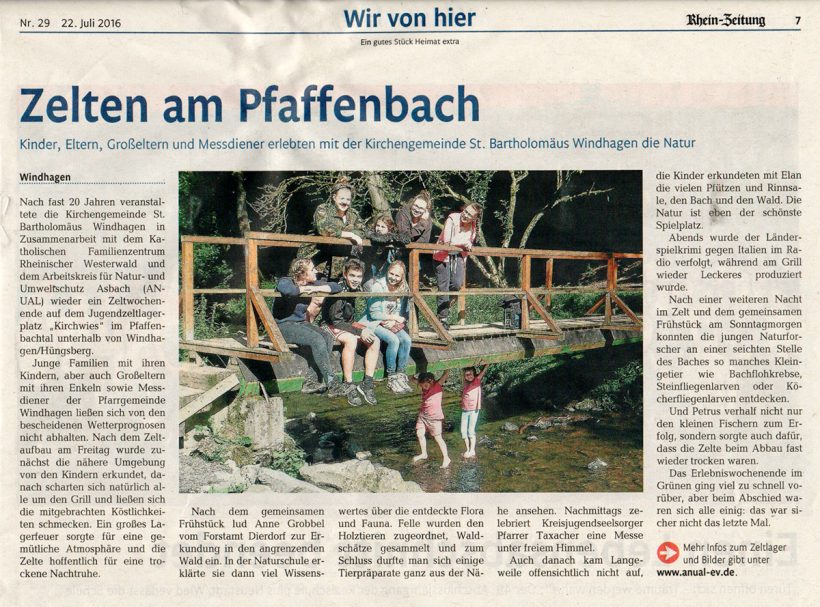 Rheinzeitung vom 22.7.2016 Rheinzeitung vom 22.7.2016