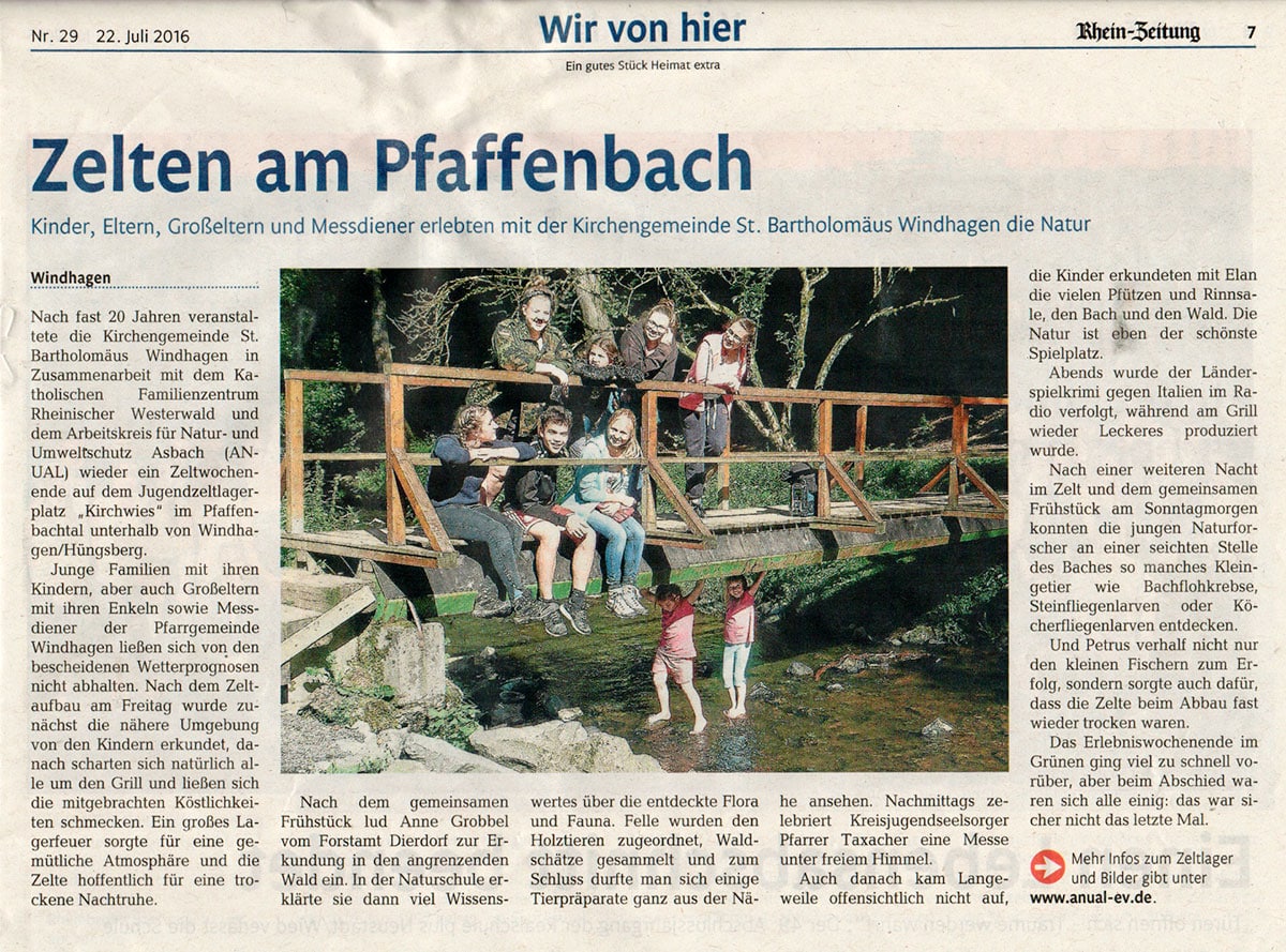 Rheinzeitung vom 22.7.2016