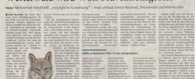 Rhein-Zeitung vom 01.06.2018