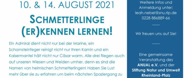 Einladung-Schmetterlingsexkursion 14.08.2021
